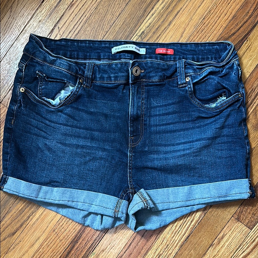 Celebrity Pink Women's Denim Shorts - Dark Blue